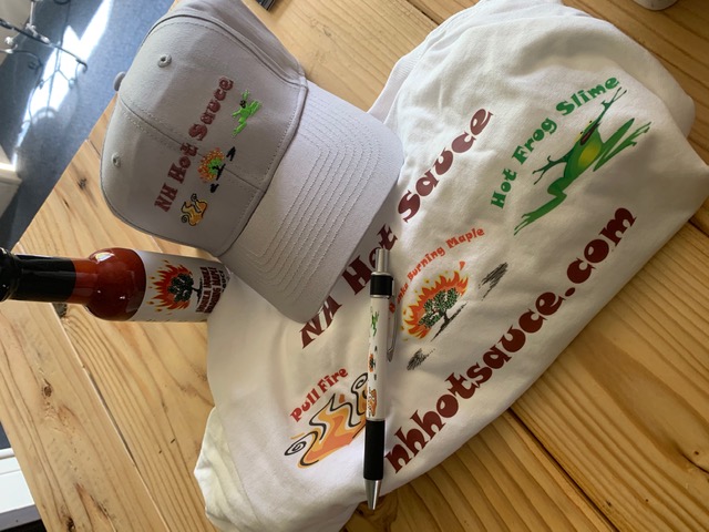 New Hampshire Hot Sauce Hat, Shirt, and Pen